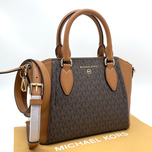 Michael Kors Sienna Medium Satchel Crossbody Bag - Picture 1 of 9